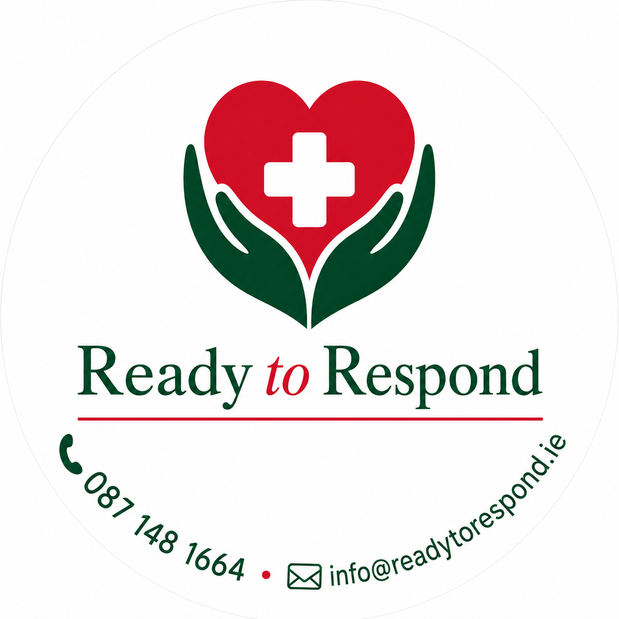 Ready to Respond logo: hands holding a heart and medical cross